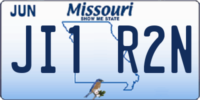 MO license plate JI1R2N