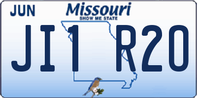 MO license plate JI1R2O