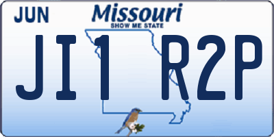 MO license plate JI1R2P