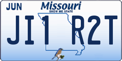 MO license plate JI1R2T
