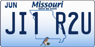 MO license plate JI1R2U