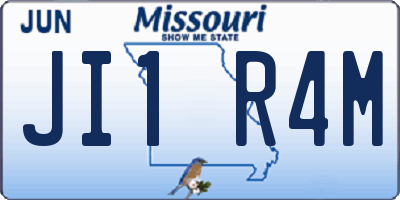 MO license plate JI1R4M