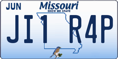 MO license plate JI1R4P