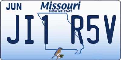 MO license plate JI1R5V