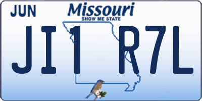 MO license plate JI1R7L
