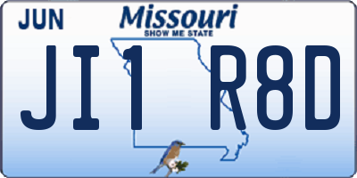 MO license plate JI1R8D