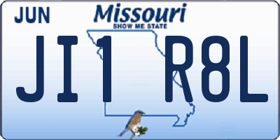MO license plate JI1R8L