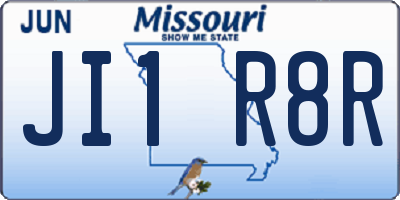 MO license plate JI1R8R