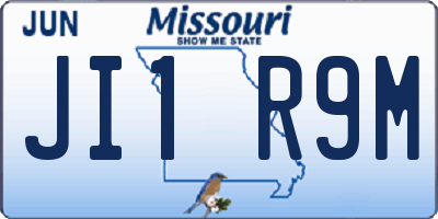 MO license plate JI1R9M