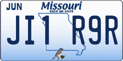 MO license plate JI1R9R