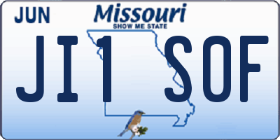 MO license plate JI1S0F