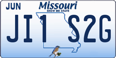 MO license plate JI1S2G