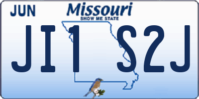 MO license plate JI1S2J