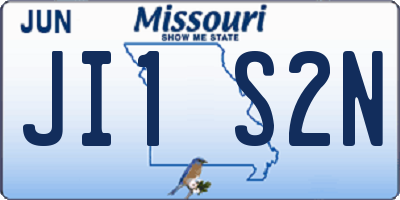 MO license plate JI1S2N