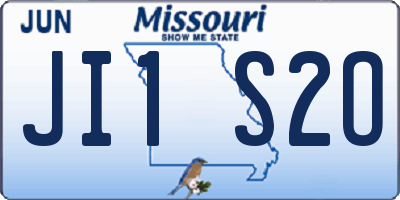 MO license plate JI1S2O
