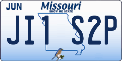 MO license plate JI1S2P