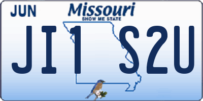 MO license plate JI1S2U