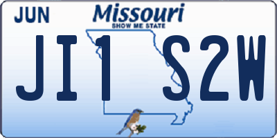 MO license plate JI1S2W