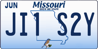 MO license plate JI1S2Y
