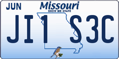 MO license plate JI1S3C