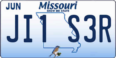 MO license plate JI1S3R