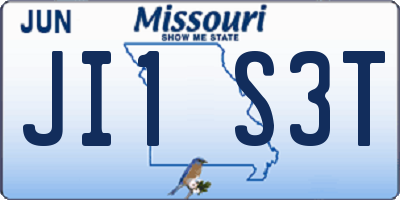 MO license plate JI1S3T