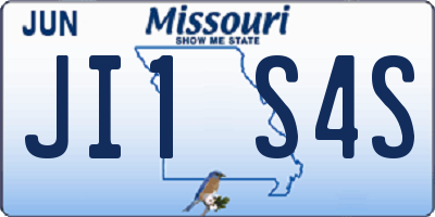 MO license plate JI1S4S