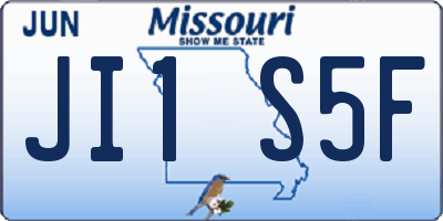 MO license plate JI1S5F