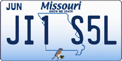 MO license plate JI1S5L