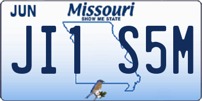 MO license plate JI1S5M