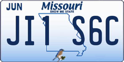 MO license plate JI1S6C
