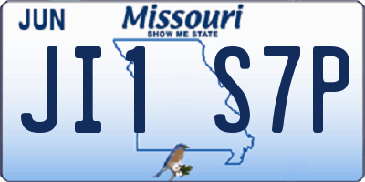MO license plate JI1S7P