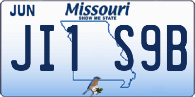 MO license plate JI1S9B
