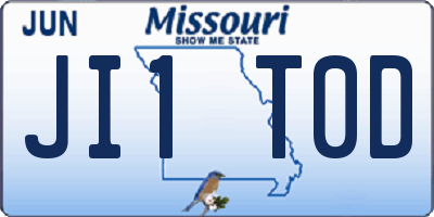 MO license plate JI1T0D