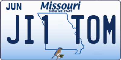 MO license plate JI1T0M