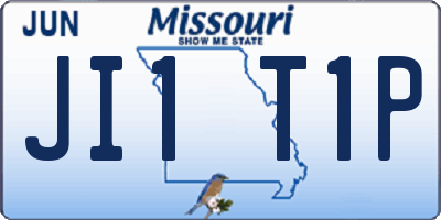 MO license plate JI1T1P