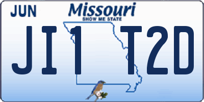 MO license plate JI1T2D