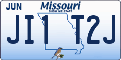 MO license plate JI1T2J