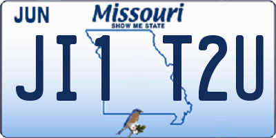 MO license plate JI1T2U