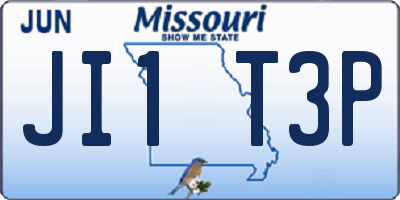 MO license plate JI1T3P