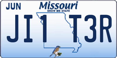 MO license plate JI1T3R