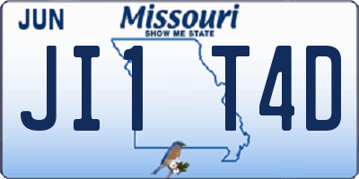 MO license plate JI1T4D