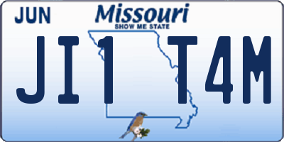 MO license plate JI1T4M