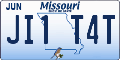 MO license plate JI1T4T