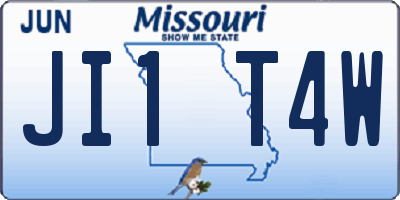 MO license plate JI1T4W