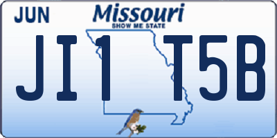 MO license plate JI1T5B