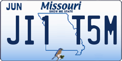 MO license plate JI1T5M