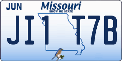 MO license plate JI1T7B