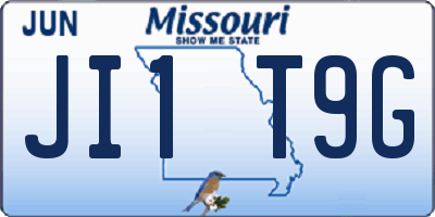 MO license plate JI1T9G