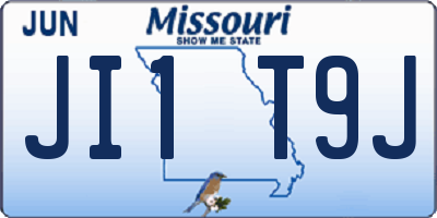 MO license plate JI1T9J